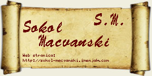 Sokol Mačvanski vizit kartica